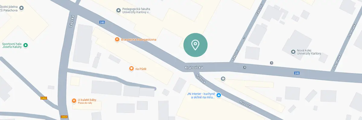 Map of Tip Toes Primary and Lower Secondary School Brandýs